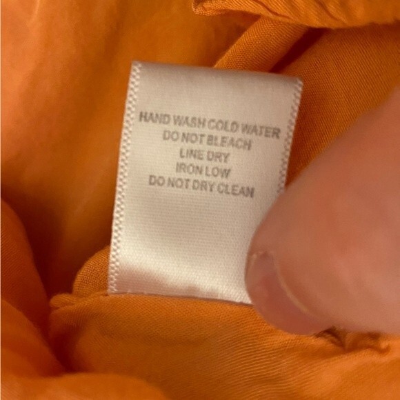 Molly Green Vintage Style Peach Button Down Strappy Cottage Dress with Bow Back - Picture 14 of 16